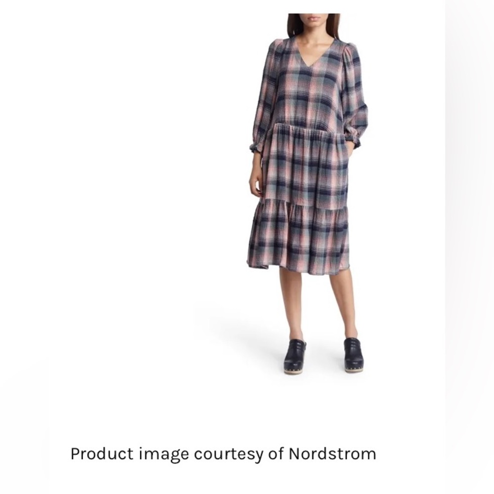 Caslon plaid fall dress 🩷💜